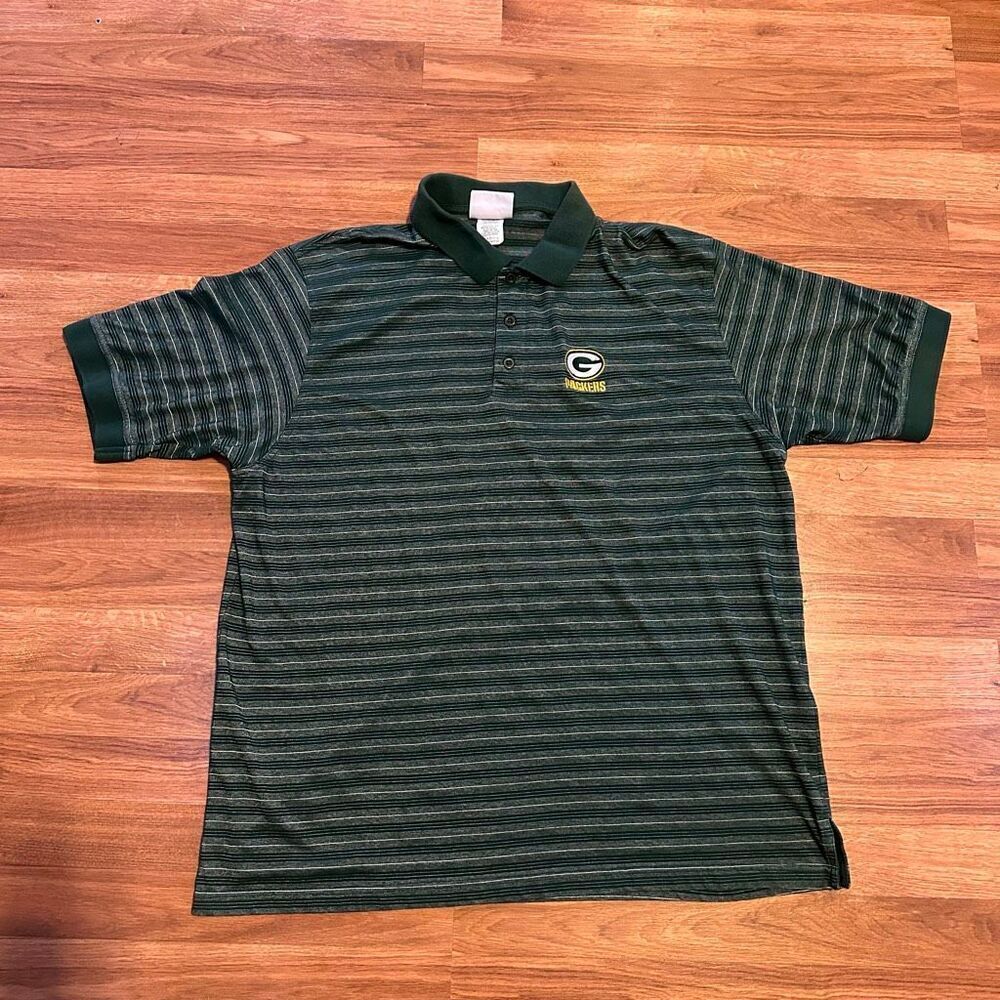 Green Bay Packers NFL Polo Short Sleeve Shirt Green | Men Size XL
